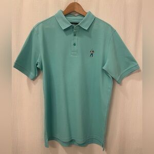 NWT Eastside Golf Core Embroidered Piqué Polo- Aqua Sky Blue- Size M